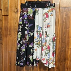 Isabel Marant Purple Green Midi Fit and Flare Skirt